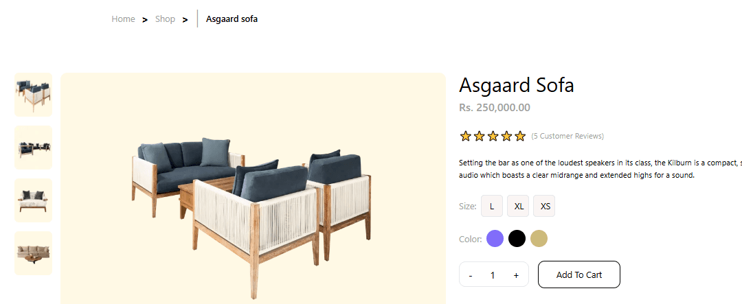 Furniture Store Website