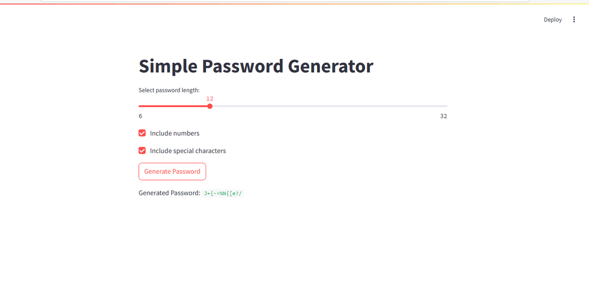 Secure Password Generator
